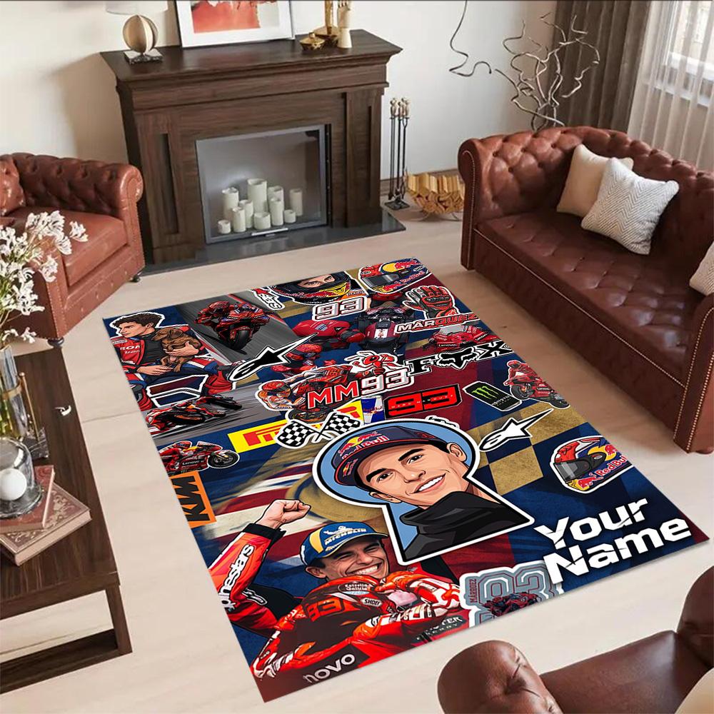 Jorge Lorenzo Customize Text Floor Rug Office Rug Design For Foyer Kitchen Outdoor Decorate Room Antislip Carpet Anime Office Decor