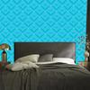 Geometric rhombus turquoise wallpaper, soft shapes 50x1000