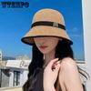 Полосатые однотонные шляпы-ведра, дышащие сетчатые шляпы от солнца, весна-лето, защита от солнца, универсальные шляпы от солнца