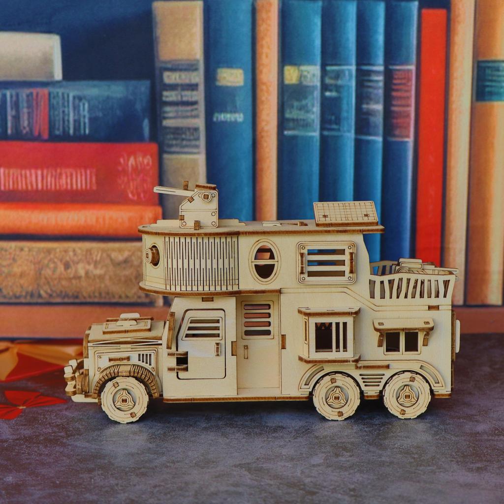 3D деревянная головоломка, модель автодома для сражений, модель для самостоятельной сборки, Апокалиптический мех-танк, 3D модель-головоломка, бронированная машина