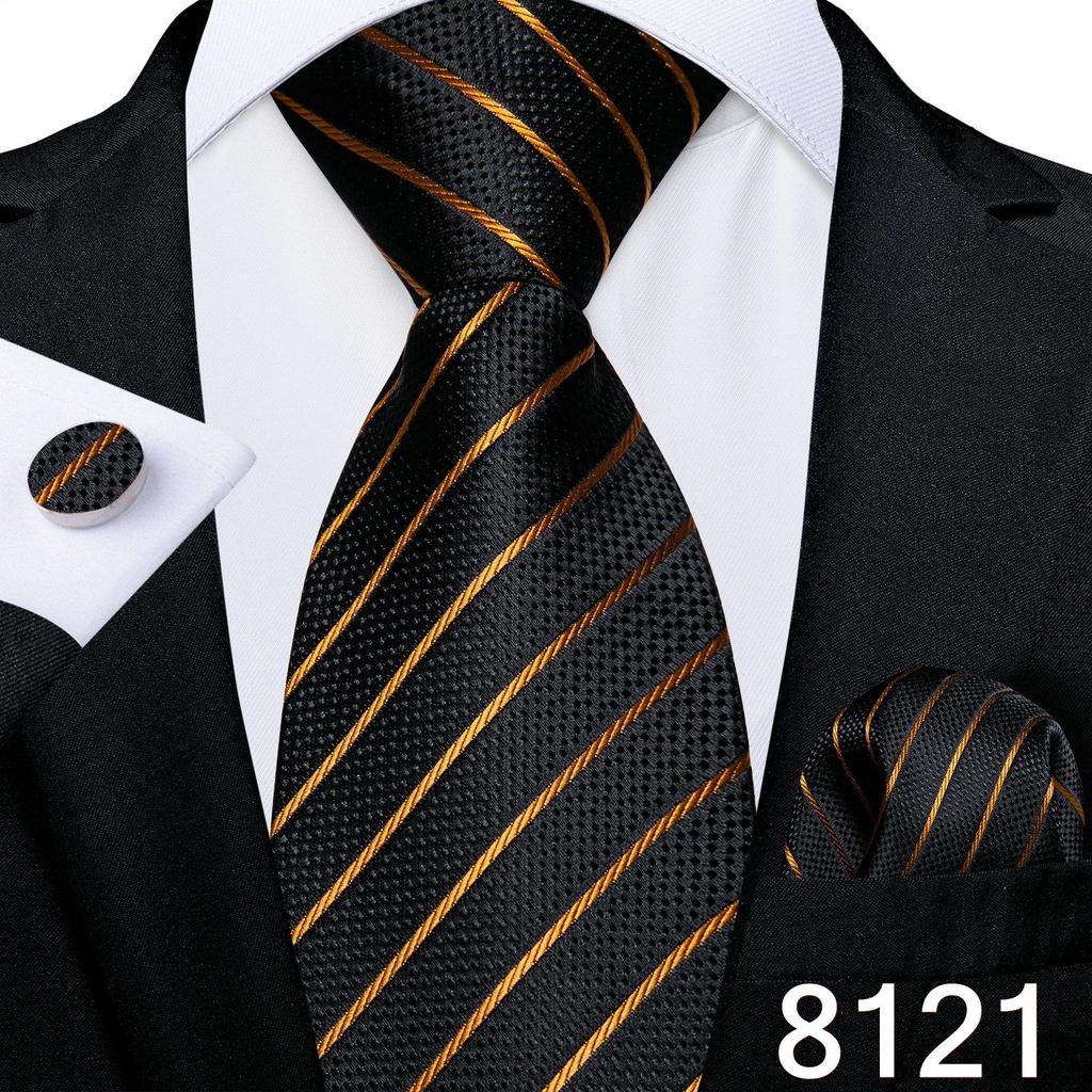 Dibangu Мужской галстук, карманный квадратный набор запонок для свадебной деловой вечеринки