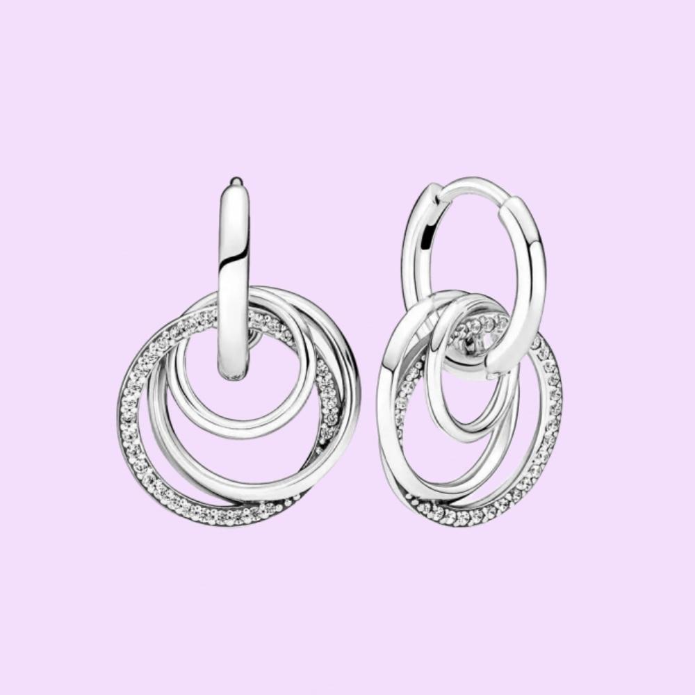 Стерлинговая серьга-пусета в форме сердца для женщин, подарки на день рождения, ювелирные изделия, с тканевым мешочком