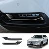 Upgrade Car Decoration Front Fog Lamp Cover For Honda HRV HR-VVezel - Black Chrome Silver Exterior Decoration