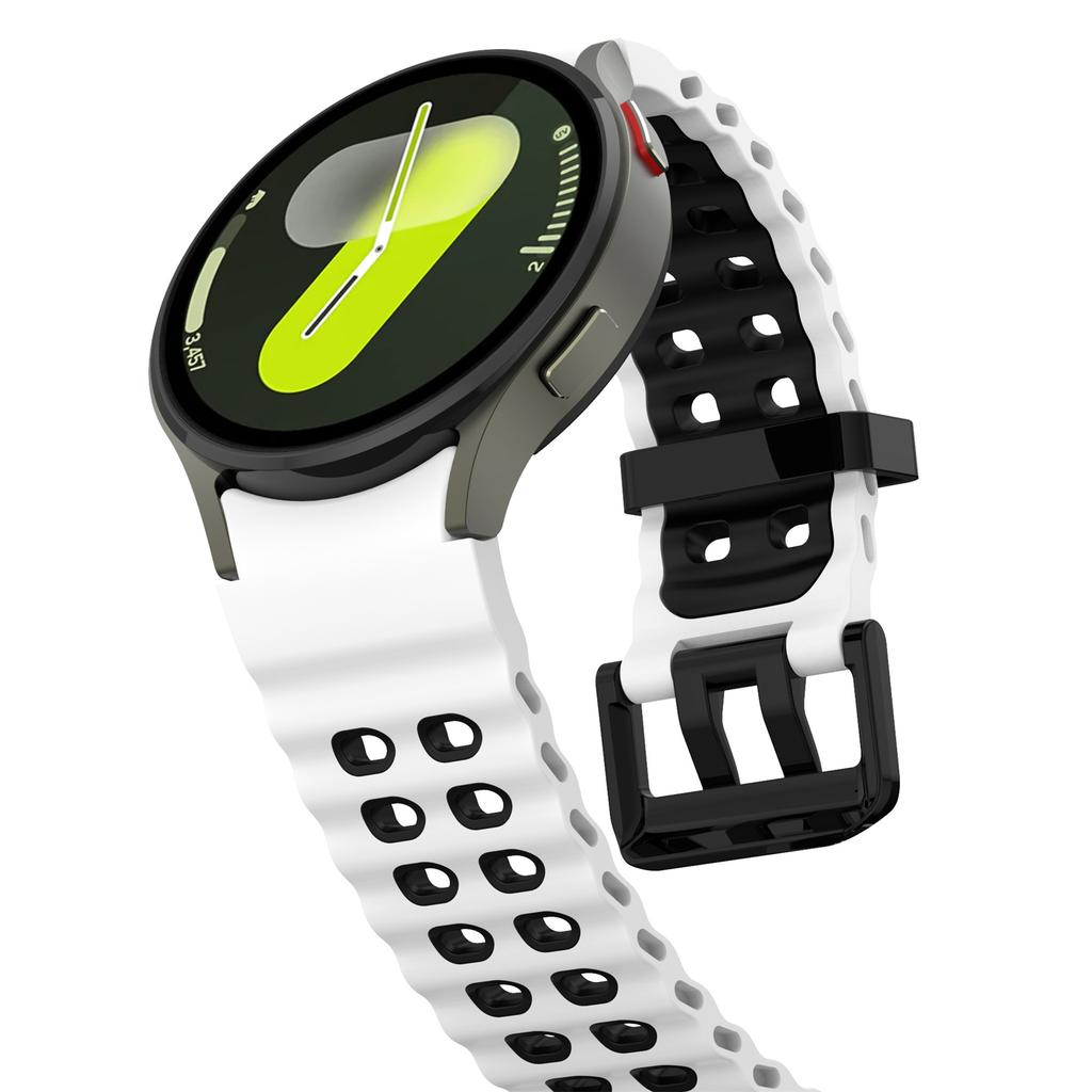For Samsung Galaxy Watch7 40mm/44mm Silicone Band Dual Color Replacement Watch Strap