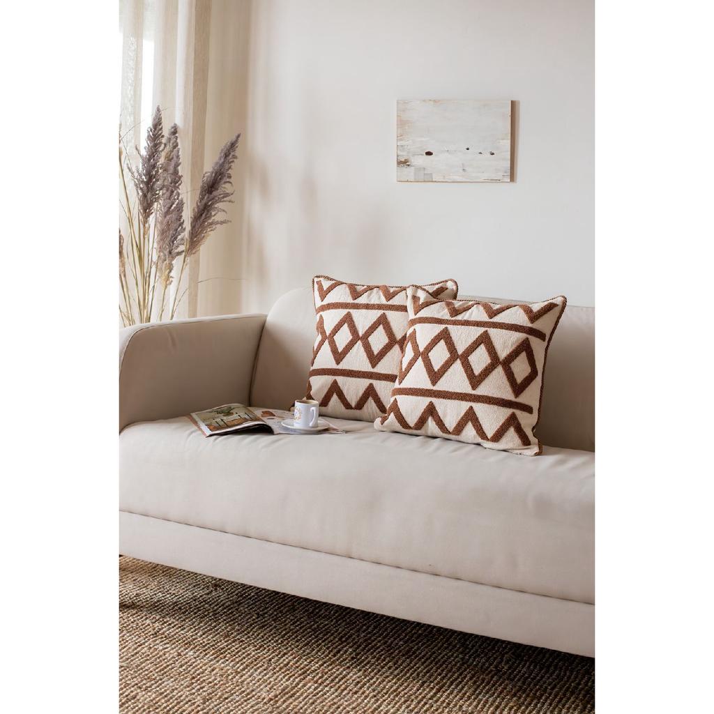 Декоративная льняная наволочка, наволочка 43х43см, 1 шт.