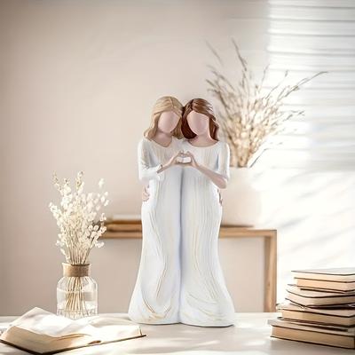 Статуэтка ангела с сердцем Статуэтка любви для домашнего декора Подарок для мамы День святого Валентина Дружба Памятный сувенир