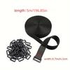 Nylon Hook & Loop Cable Ties. Reusable fastener roll with buckles for wire organizing & home storage.
