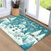 1Pcs Anti Fatigue Kitchen Rugs,Winter Snowman Bird Print Waterproof Non-Slip Thick Cushioned Kitchen Mat Heavy Duty Comfort Standing Mat for Kitchen
