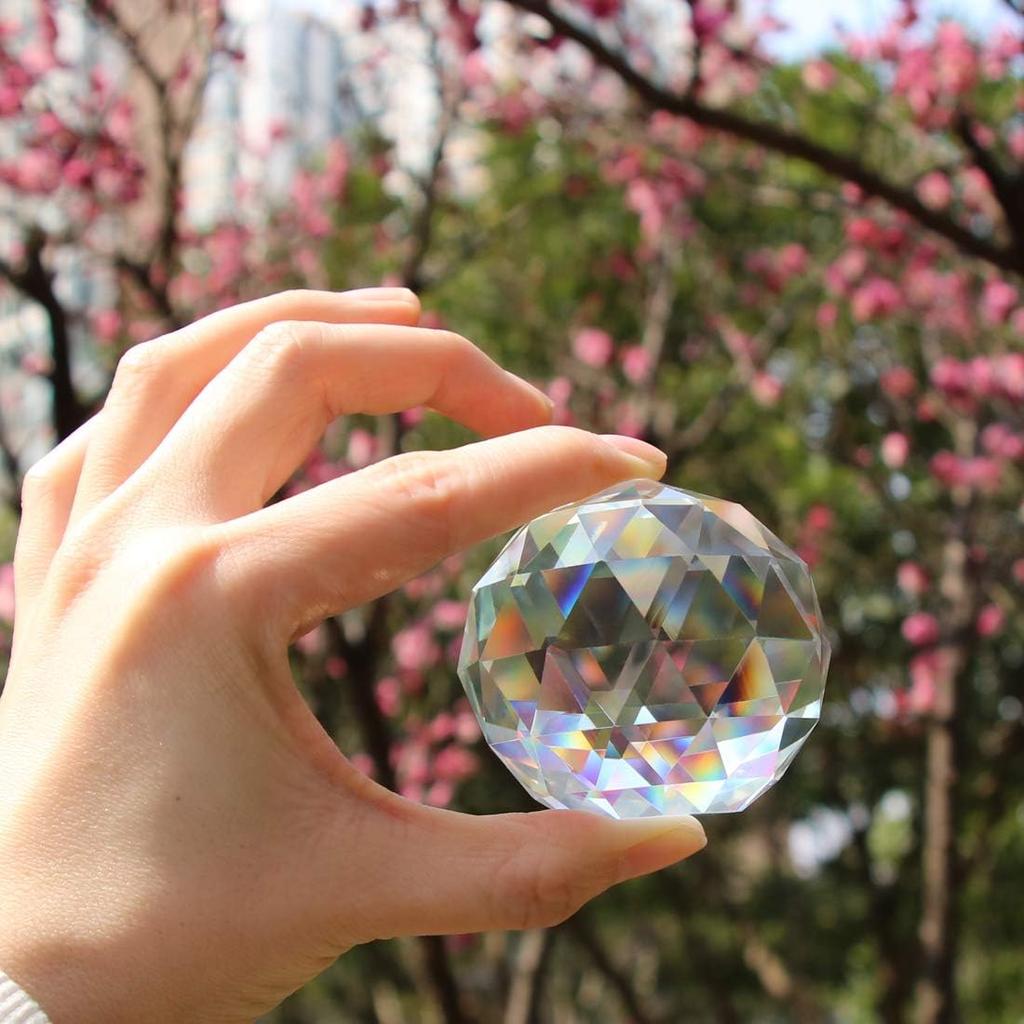 Clear Crystal Ball Prism Window Rainbow Maker Window Prisms Suncatcher for Feng Shui