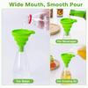 3pcs /Pack Food-Grade Silicone Collapsible Funnel Portable Folding Telescopic Funnel For Kitchen & Household Liquid Dispensing