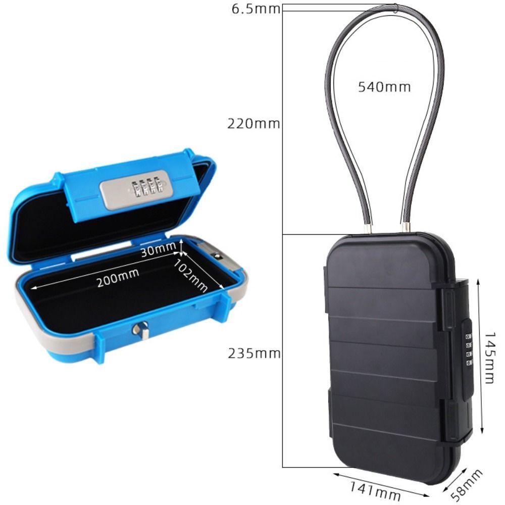 Замок безопасности Дорожный сейф с съемной кабельной ручкой Коробка для хранения паролей Путешествие