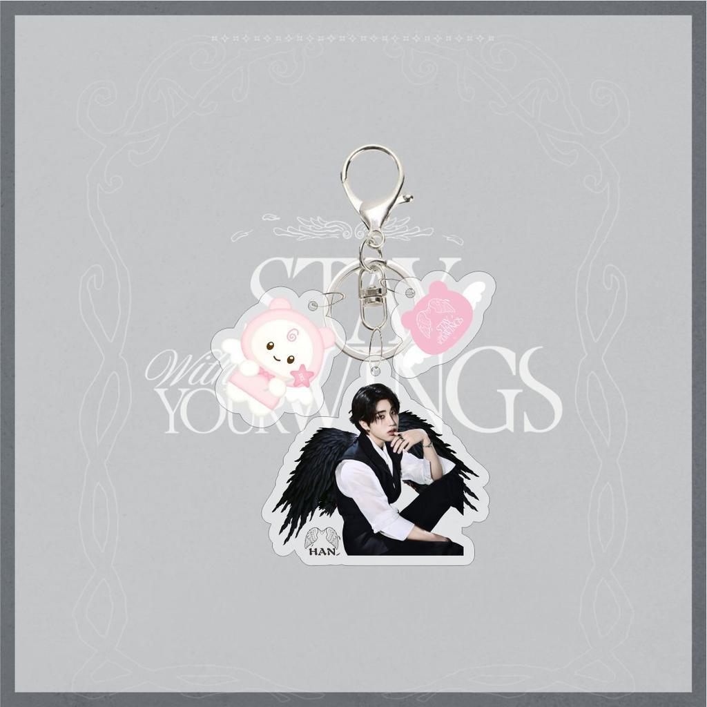 Новый 26-летний брелок Stray Kids SKZOO Милый акриловый брелок Stay with Your Wings FELIX HYUNJIN Аксессуар Сумка Брелок
