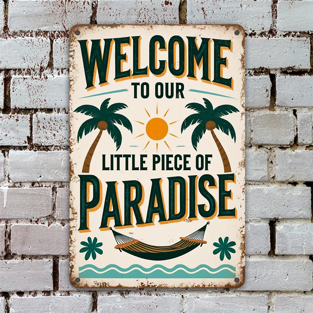 D Flat Vintage Beach Spray Metal Wall Art Sign Easy To Hang For Outdoor Farmhouse Bar Plaque Decor Ideal Gift Decoration