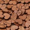 100Pcs/Lot Love Heart Shape Wood Sewing Appointment Wedding Decoration Buttons