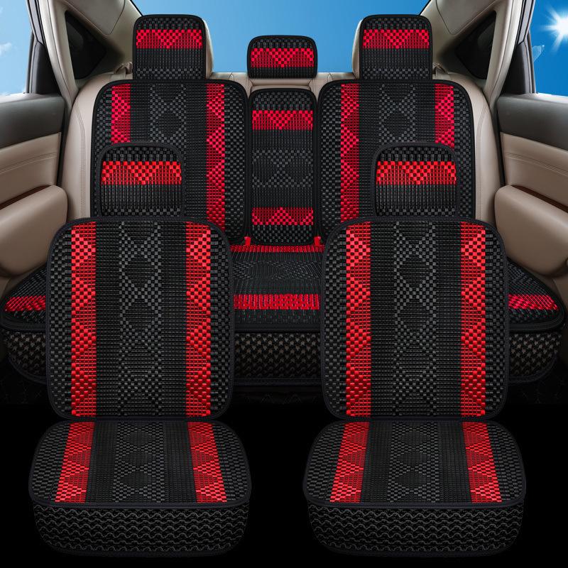 Универсальный дышащий комплект подушек для автомобильных сидений на все сезоны - Полный охват для пятиместных автомобилей