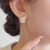 TikTok Viral Cat's Eye Four-Leaf Clover Earrings - Unique Design with Heart Zircon, Exquisite Style Celebrated Online.