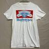 Мужская белая футболка с графическим принтом Budweiser 'Король пива', с коротким рукавом, с круглым вырезом