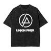 Мужская повседневная американская рок-группа Linkinparked Music Tour стираная футболка Y2K Топ из хлопка винтажная футболка большого размера