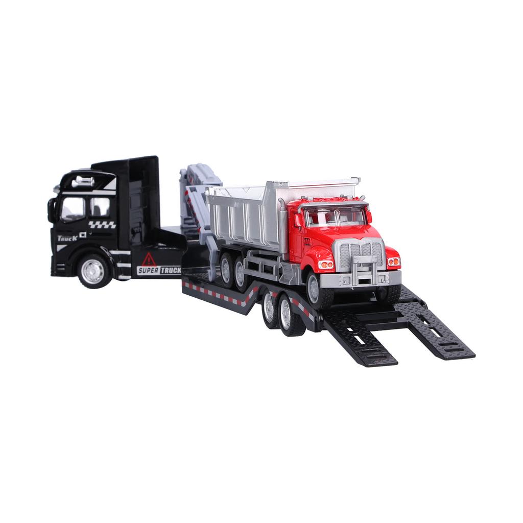 1:50 Engineering Trailer Model Toys Movable Arm Vehicle Model Set Educational Car Toy for