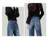 2025 Women's High Waist Retro Micro Flare Jeans – New Spring Loose Fit Wide Leg Pants
