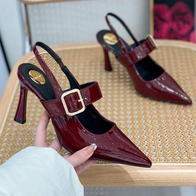 Женские босоножки с острым носком на высоком каблуке, элегантная обувь, летнее платье, модные туфли-стилетто, женская обувь 2025, новый тренд, для вечеринки, Mujer Zapatos