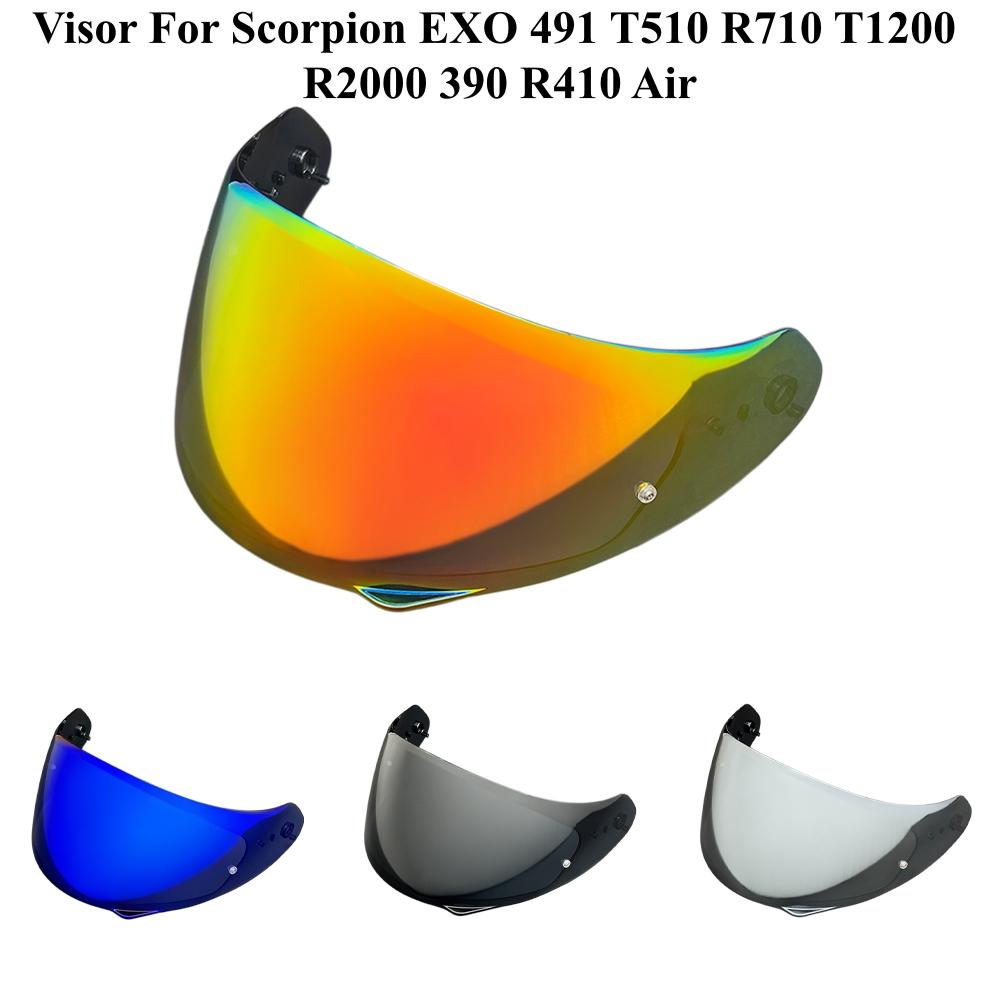 Ветровое стекло для шлема Scorpion EXO-491 T510 R710 T1200 R2000 390 R410 Air Защитный щиток для лица Защита от УФ Мотоцикл Moto Casco АксессуарыДатчики скорости 6