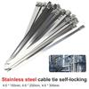 20Pcs 4.6mm Cable Zip Tie Exhaust Wrap Locking Ties Durable 304 Stainless Steel Cable Ties