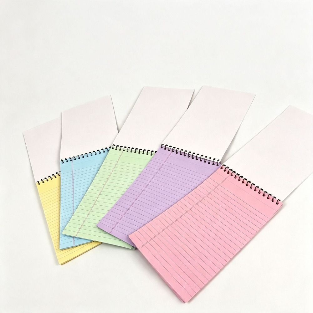 Tear-Off Pages Spiral Notepad Top Spiral Binding Writing Pad Lined Notebook Stationery Supplies
