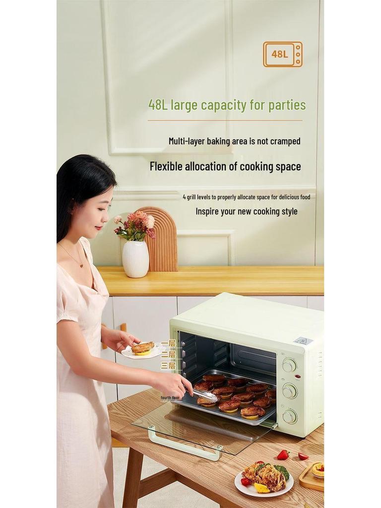 Электрическая духовка большой вместимости с независимой регулировкой температуры для профессиональной выпечки, мини-тартов и сладкого картофеля