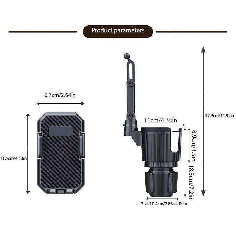 360 ° rotating 2-in-1 car cup+phone holder expandable base for car cup holder and phone adapter