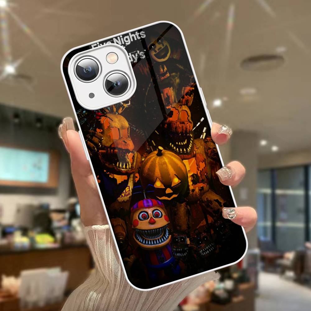 F-FNAF Пять ночей с Фредди Для iPhone 14 13 12 Mini 11 Pro XS Max X XR 14 Plus Закаленное стекло Чехол