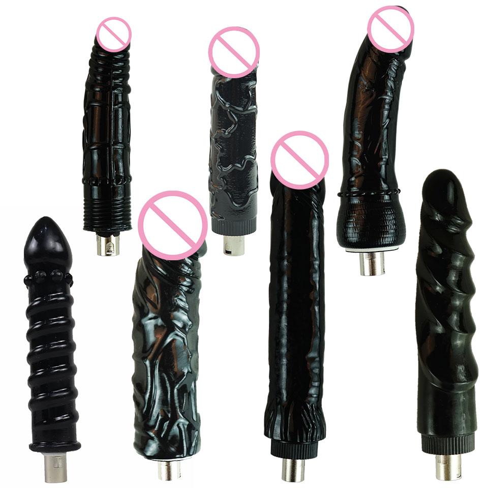 FREDORCH 28 Types A2 F2 Sex Machine Attachments Dildos Attachment For 3XLR Machine Masturbation With Black Big Dildo Male