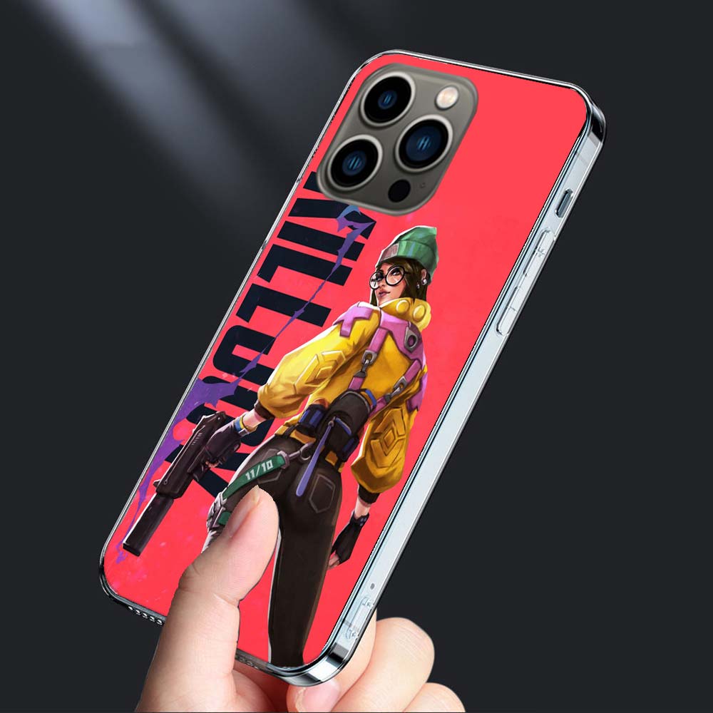 Чехол для телефона Valorant Killjoy Для iPhone 16E 15 Pro 14 Plus 17E 16 17 Pro Max Air 11 12 13 Mini Ударопрочный Capa Милый Чехол TPU