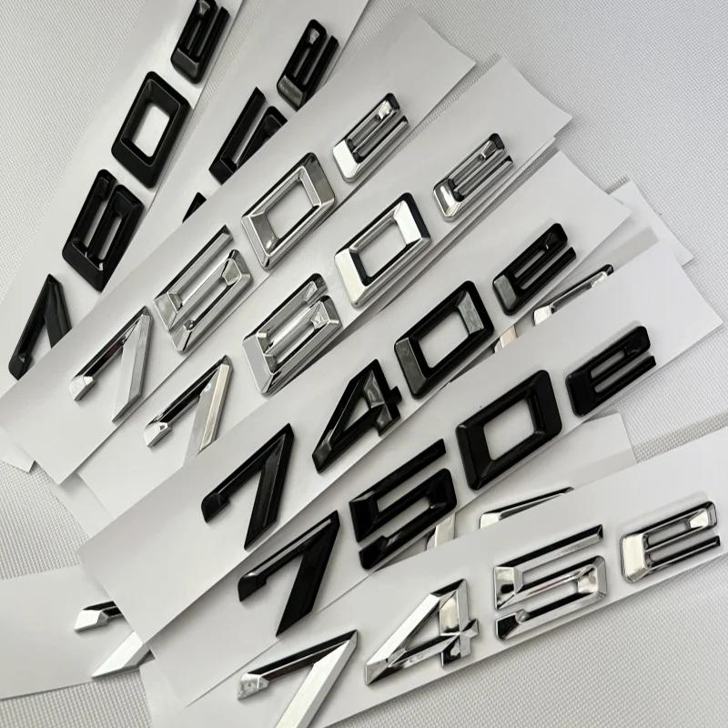 3D ABS Car Trunk Words Letters Logo Badge Emblem Decals Sticker For BMW 7 Series 730e 740e 745e 750e 760e F01 F02 G11 G12 uw2