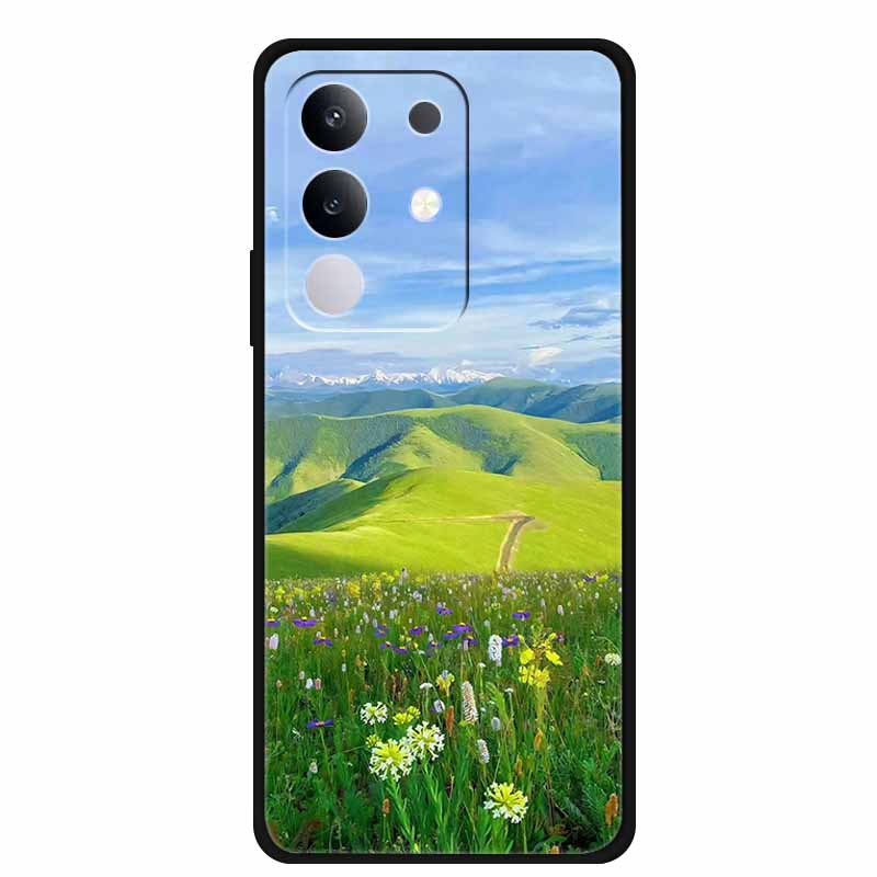 For vivo T4x Cover Silicone TPU Phone Case Funda for vivo T4x 5G V2437 Black Back Bumper Soft Protector Cartoon Anime Cute Capa