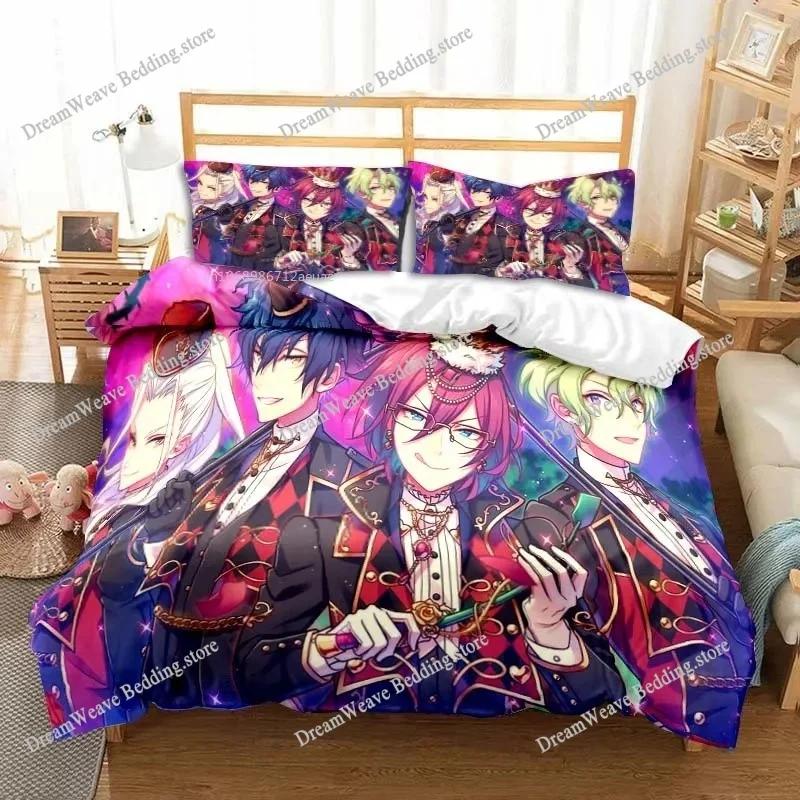 Новый Аниме Рок-группа Ensemble Stars Все сезоны Комплект постельного белья на двуспальную кровать Комплект одеял Покрывало на одеяло Двуспальное King Покрывало на одеяло963