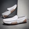 Plus Size Men's Shoes Genuine Leather Shoes Summer Trendy Breathable Casual Leather Shoes Slip-on Driving Trendy Shoes