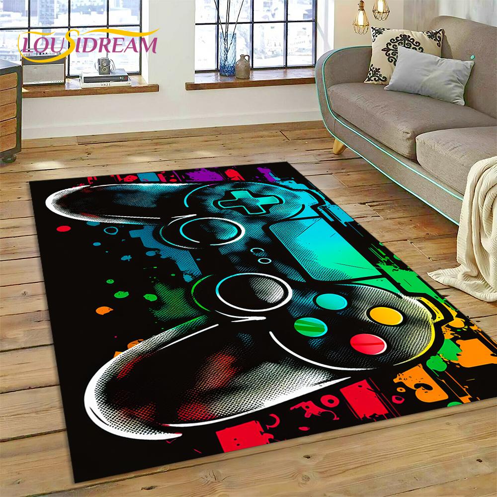 Retro GamePad Games Console Game Boy Cartoon Carpet Rug for Bedroom Living Room Home Sofa Decoration,kids Large Decor Floor Mat