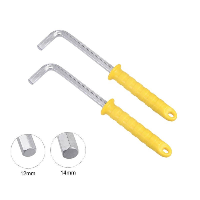 12 мм 14 мм Г-образный длиннорукий шестигранный ключ Allen Key Wrench CR-V Инструмент для ремонта с пластиковой ручкой Ручные инструменты
