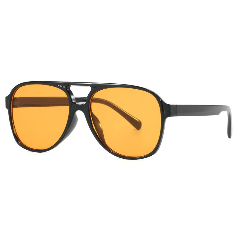 Trend Большие солнцезащитные очки Классические женские и мужские большие солнцезащитные очки с двойной переносицей в оправе Женские очки с большой оправой