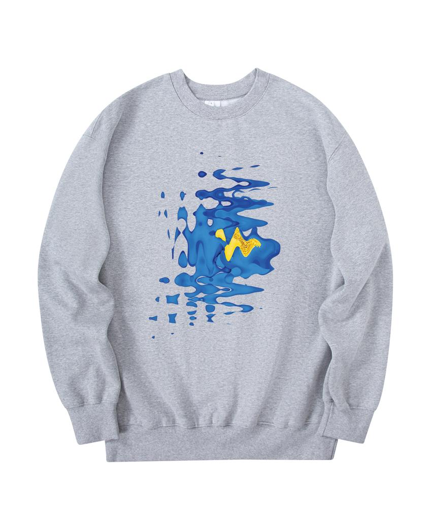 RADINEO Wave Flower Sweatshirt Gray