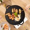 BBQ Baking Tray Non Stick Cast Iron Baking Tray Wooden Handle Baking Tray Camping Stove Outdoor Cooking Portable Baking Tray