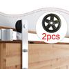 2x Barn Door Wheels Track Rollers Replacement Runner Hanging Rail Pulley Hardware for Interior