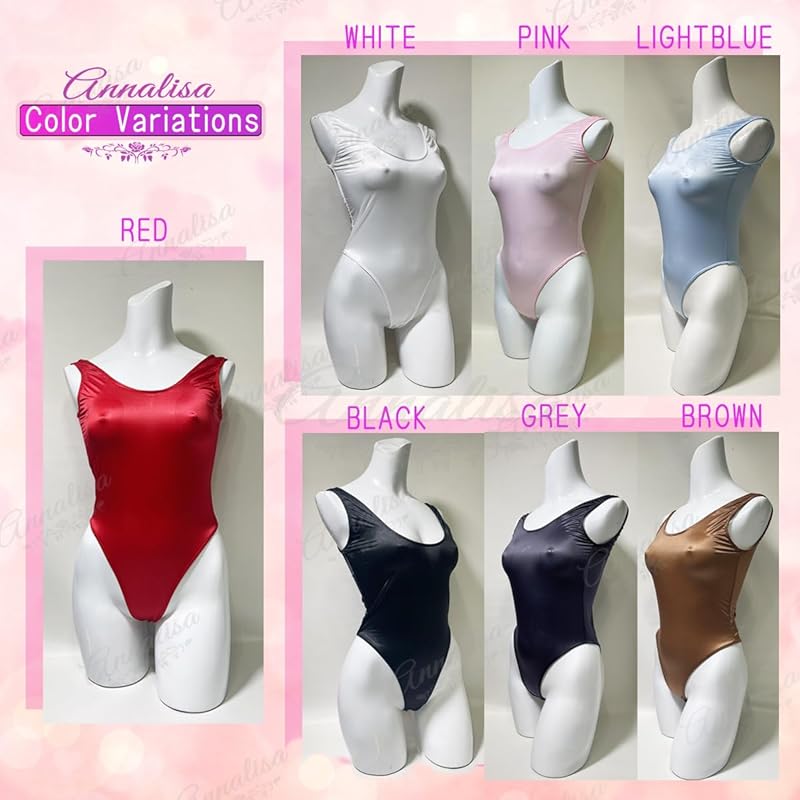 [Annalisa] Leotard Open Crotch Sexy Erotic Super Extreme Cosplay Lace Queen School Swimwear Cosplay Costume See-through Lingerie High Leg School