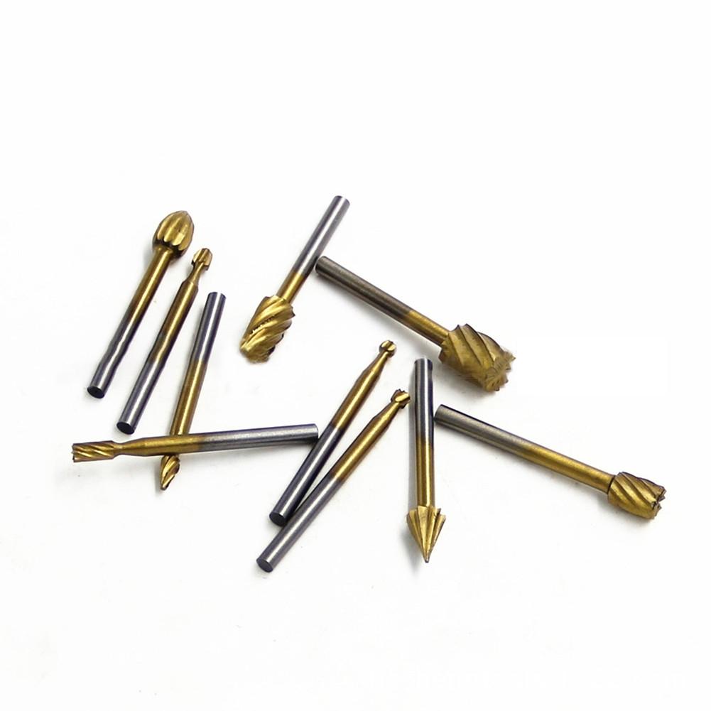 Электроинструмент-10 шт., набор борфрез из карбида вольфрама, набор вращающихся заусенцев, головка 1/4, хвостовик 1/8, шлифовальная машина