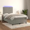 VidaXL Slat Bed Base with LED Mattress, Upholstered Bed, Double Bed, Adult Bedroom Interior Bed, 3136173