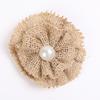 Floral Home Decor Flowers Set Beige Burlap Flowers