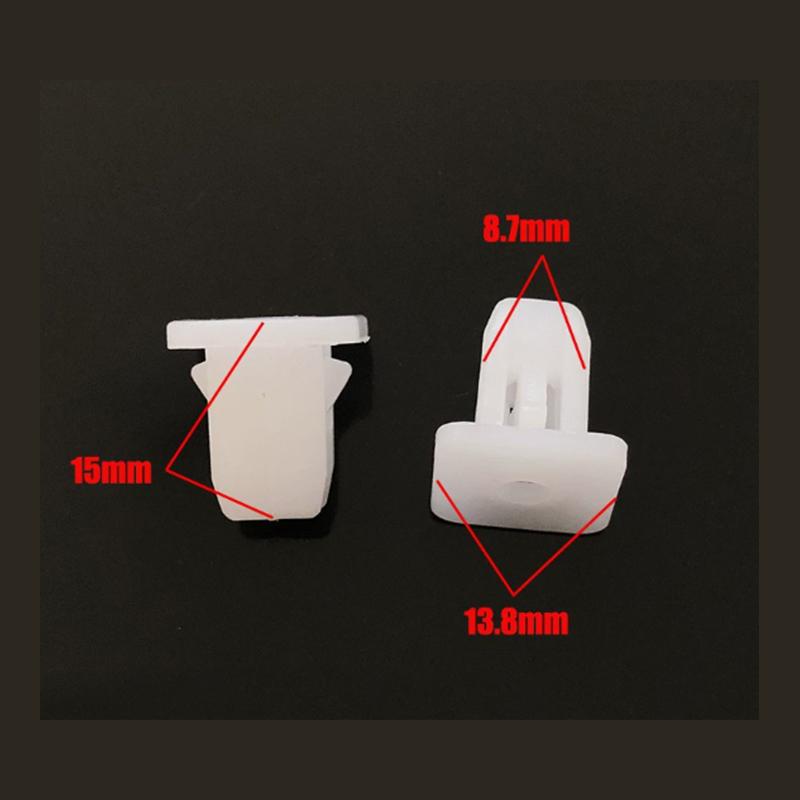 50Pcs Square Auto Fasteners Auto Bumper Clips For Car Bumpers Push Engine Cover Fender Car Door Trim Panel Clips