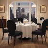 Thickened Velvet Round Back Dining Chair Cover Solid Color Protective Seat Case  Hotel