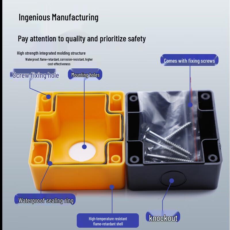 HUIJUN 22MM 1-Hole Waterproof Push Button Control Box